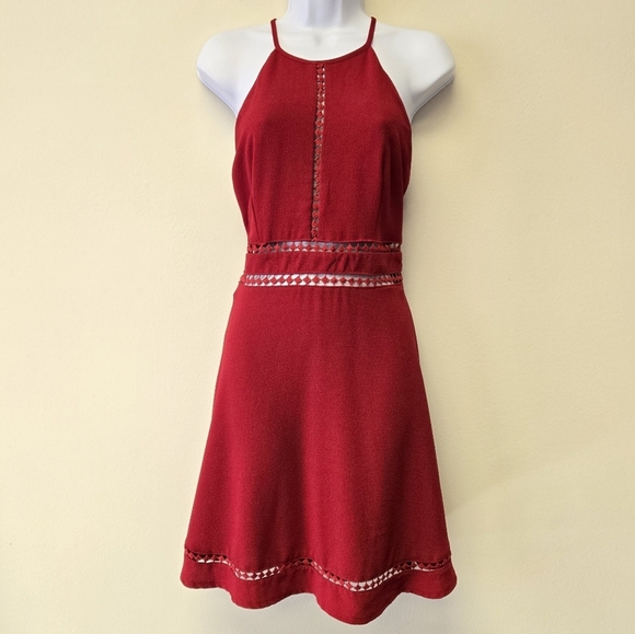 B Darlin Dresses & Skirts - B Darlin Fit and Flare Mock Neck Dress Red 13 / 14